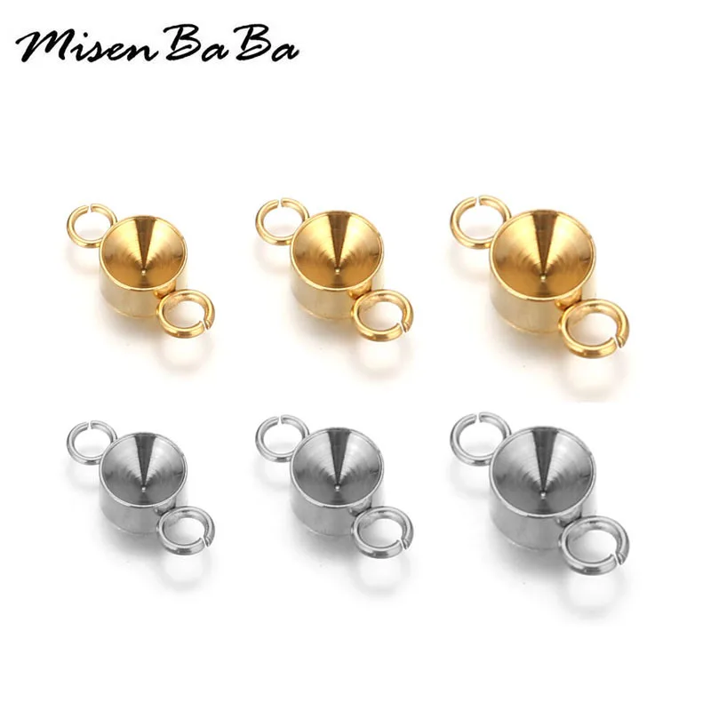 20PCS/lot Double Hole Stainless Steel Crystal Pendant Cameo Settings ForBracelets Making DIY Cabochon Accessories
20PCS/lot Double Hole Stainless Steel Crystal Pendant Cameo Settings ForBracelets Making DIY Cabochon Accessories