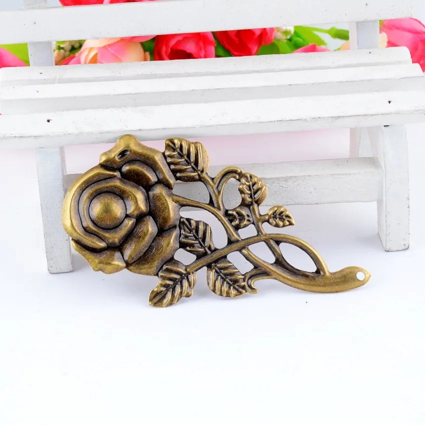 Free shipping 4Pcs Antique Bronze Filigree Rose Flower Connectors Embellishment Gift Decoration DIY Findings 7.7x4.2cm F0466
Free shipping 4Pcs Antique Bronze Filigree Rose Flower Connectors Embellishment Gift Decoration DIY Findings 7.7x4.2cm F0466