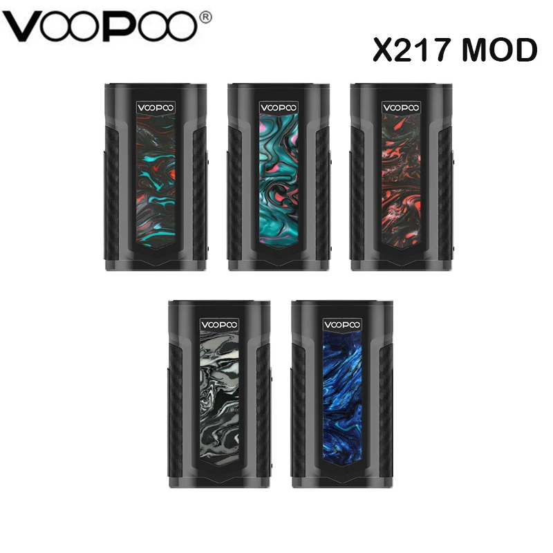 Оригинальный VOOPOO X217 Mod TC Box Vape 217 Вт с адаптером аккумулятора 18650 поддержка RDA/RTA/RDTA