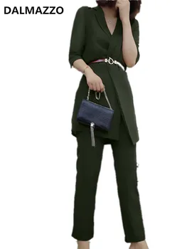 Womans Office Sashes Suits 2019 Spring Fashion Women's Temperament Long Sleeve Suit Coat + Long Pants 2 pieces Sets Mujer
Womans Office Sashes Suits 2019 Spring Fashion Women's Temperament Long Sleeve Suit Coat + Long Pants 2 pieces Sets Mujer