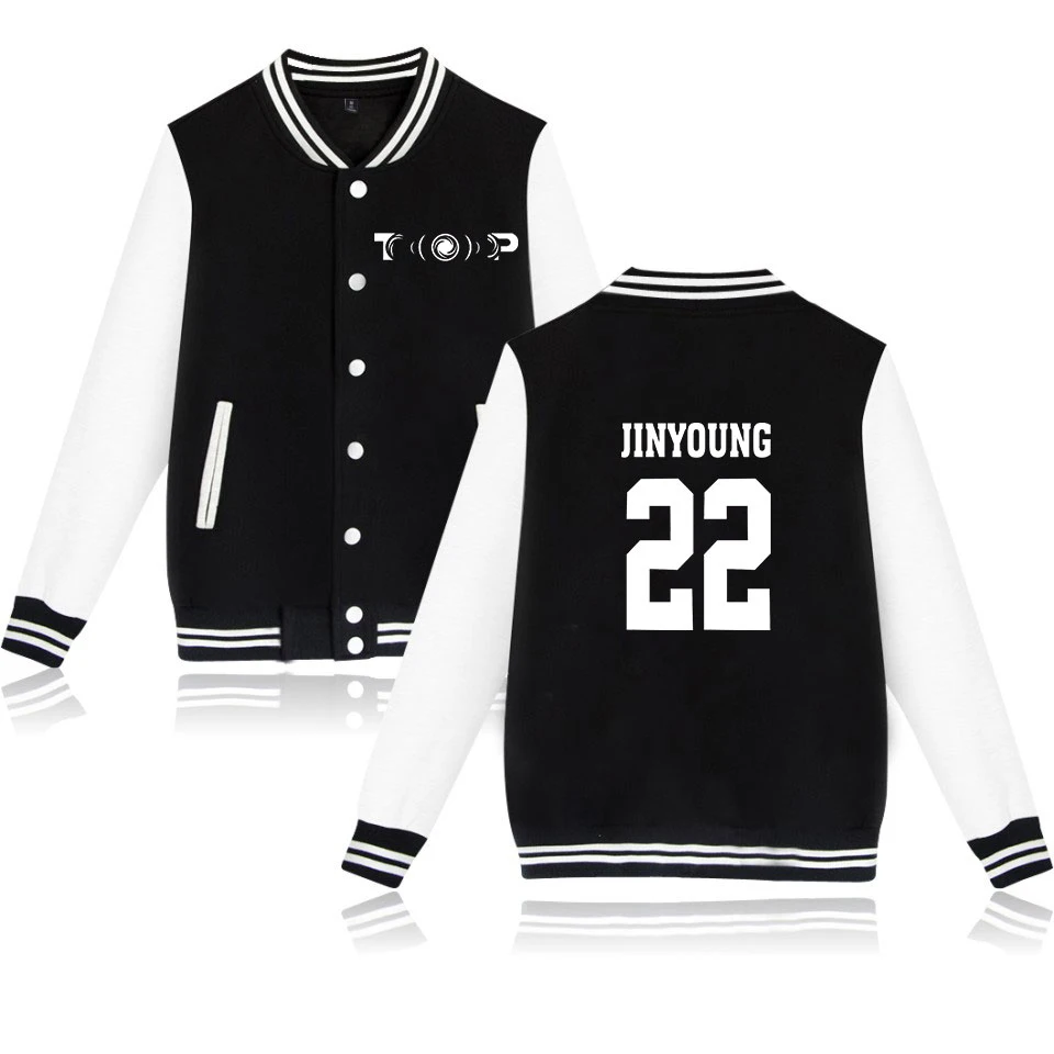 SPINNING TOP Album Kpop GOT7 Baseball Jacket Accessories fashion 2019 New Harajuku long-sleeve jacket Baseball Plus Size Coats
SPINNING TOP Album Kpop GOT7 Baseball Jacket Accessories fashion 2019 New Harajuku long-sleeve jacket Baseball Plus Size Coats