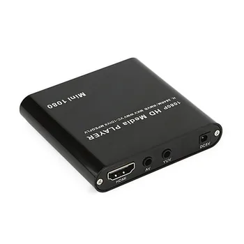 

Mini HDMI Media Player 1080P HDD RM RMVB DIVX AVI MKV USB SD MPEG JPEG MOV SD Apdater Cable with Infrared Remote Control