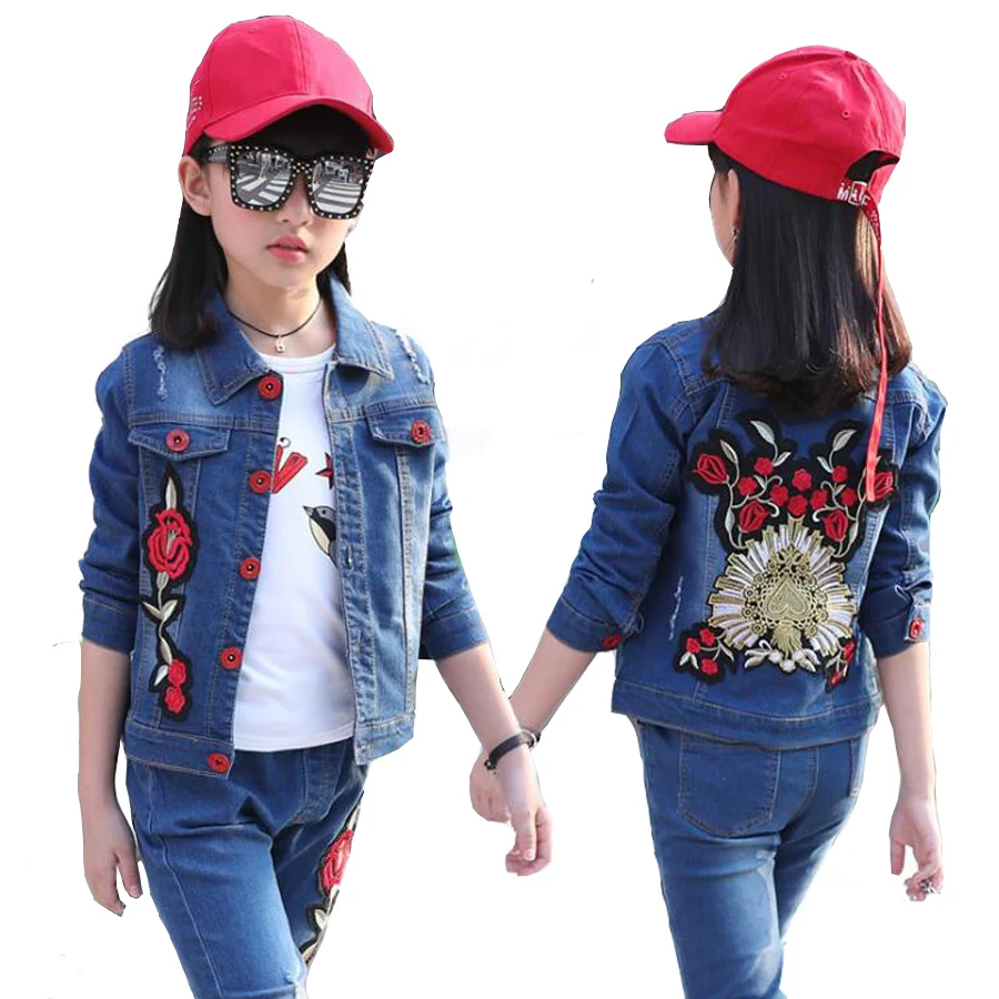 Girls Denim jackets for girls Coats Autumn 2019 New Children girl embroidered Jackets Kids outwear denim clothes 4 6 8 10 years
Girls Denim jackets for girls Coats Autumn 2019 New Children girl embroidered Jackets Kids outwear denim clothes 4 6 8 10 years