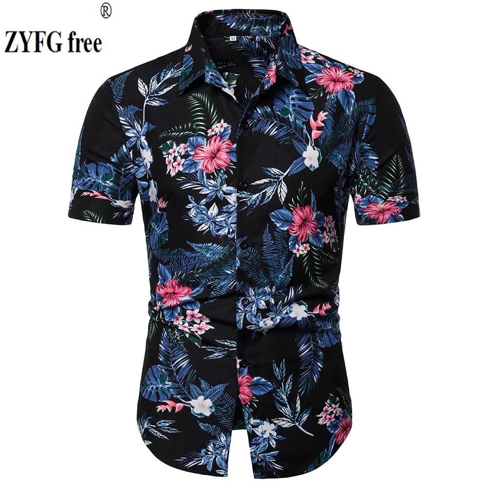 Summer men shirts flower printing turn-down collar short sleeve shirt casual slim fit fashion male clothing Tops
Summer men shirts flower printing turn-down collar short sleeve shirt casual slim fit fashion male clothing Tops