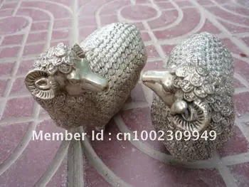 Rare Distinctive Qing Dynasty Statue silver sheep,a pair ,Free shipping 
Rare Distinctive Qing Dynasty Statue silver sheep,a pair ,Free shipping