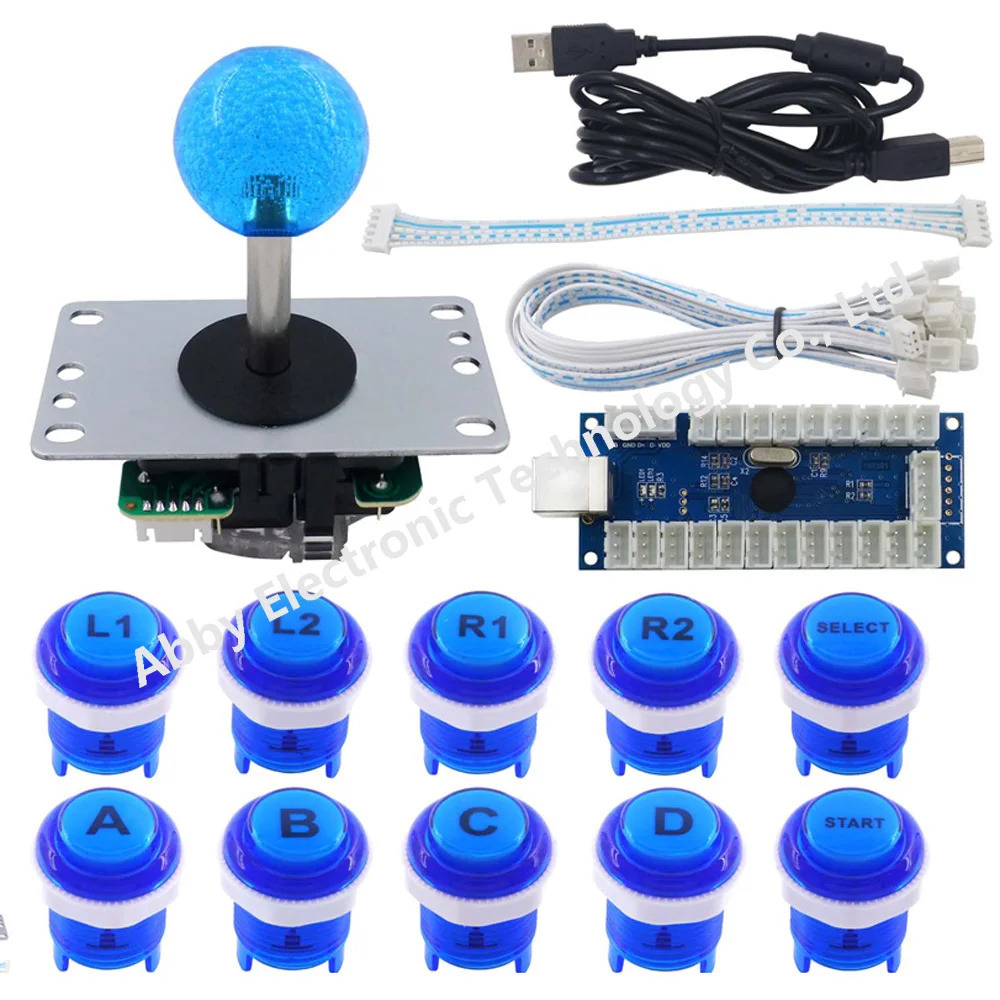 SJ @ JX DIY Kit механический кнопочный переключатель светодиодный аркадный джойстик
