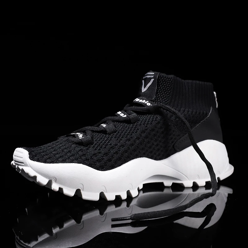 New Arrival Brand Stretch Fabric Sock Shoes for Men Lace-up Breathable Vulcanized Shoes Thick Bottom Height Increasing Footwear
New Arrival Brand Stretch Fabric Sock Shoes for Men Lace-up Breathable Vulcanized Shoes Thick Bottom Height Increasing Footwear