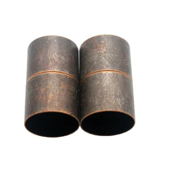 

AaaZee 3 Pieces 15mm Inner Hole Black Gold Silver Cylinder Magnetic Clasp Connectors for DIY Bracelet Big Size Magnet Fasteners