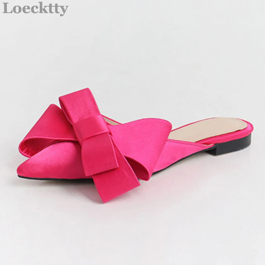 Loecktty 2019 spring and summer women's shoes Korean silk satin Pointed bow tie slippers Baotou flat heel sets semi slippers
Loecktty 2019 spring and summer women's shoes Korean silk satin Pointed bow tie slippers Baotou flat heel sets semi slippers