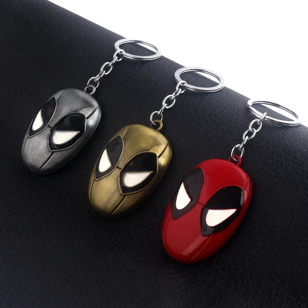 Marvel Movies Deadpool Keychains Red Color Wade Mask Creative Pendant Keyring For Man Car Woman Bag Jewelry Fan Souvenir
Marvel Movies Deadpool Keychains Red Color Wade Mask Creative Pendant Keyring For Man Car Woman Bag Jewelry Fan Souvenir