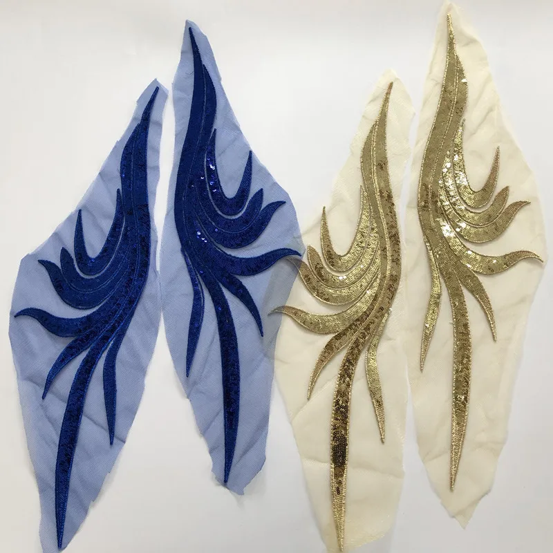 1Pair Gold Blue Sequins Applique Motif Embroidery Diy Craft Large Peacock Phoenix Tail for Sewing Clothing Patches Accessories
1Pair Gold Blue Sequins Applique Motif Embroidery Diy Craft Large Peacock Phoenix Tail for Sewing Clothing Patches Accessories
