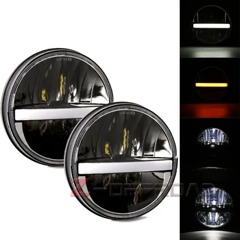 For lada niva led lights 7" LED Headlight with White DRL Headlamp with Amber Turn Signal for Jeep Wrangler Land Rover Defender
For lada niva led lights 7" LED Headlight with White DRL Headlamp with Amber Turn Signal for Jeep Wrangler Land Rover Defender