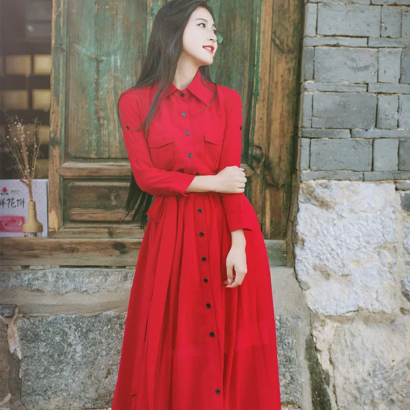 2019 spring and summer new women's dress Slim chiffon long beautiful wind omighty plus size sexy | Женская одежда