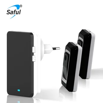 Saful Wireless Door Bell Push Button Waterproof LED light with 2 Outdoor Transmitter+1 Indoor Receiver with UK/US/AU/EU plug
Saful Wireless Door Bell Push Button Waterproof LED light with 2 Outdoor Transmitter+1 Indoor Receiver with UK/US/AU/EU plug