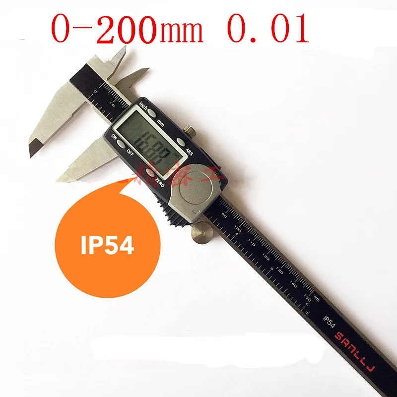 Цифровой штангенциркуль SANLIN 0-200 мм * 0 01 Электронный с нониусом IP54 метрический и