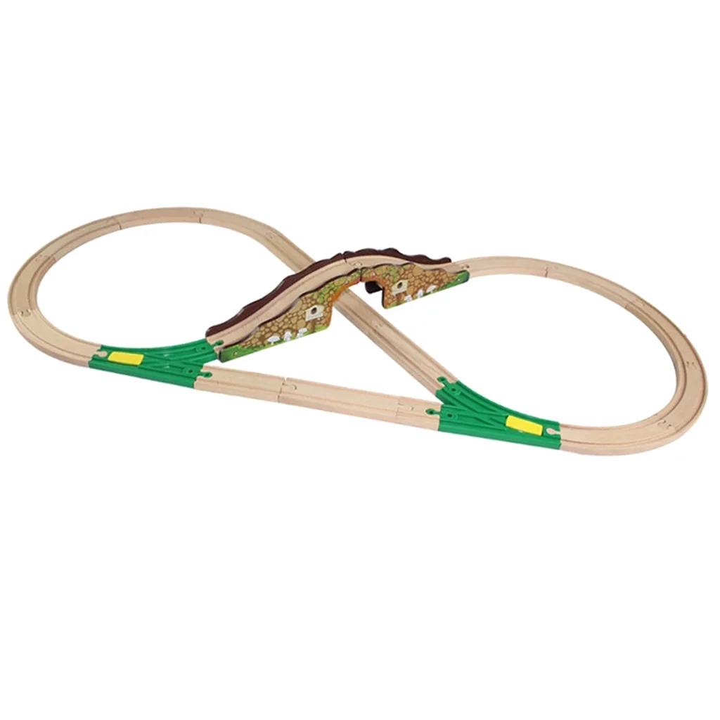 20pcs Wooden Train Track Expansion Set Toy Railway Building Pieces Accessories - Compatible with All Major Brands Bridge 20pcs Wooden Train Track Expansion Set Toy Railway Building Pieces Accessories - Compatible with All Major Brands Bridge