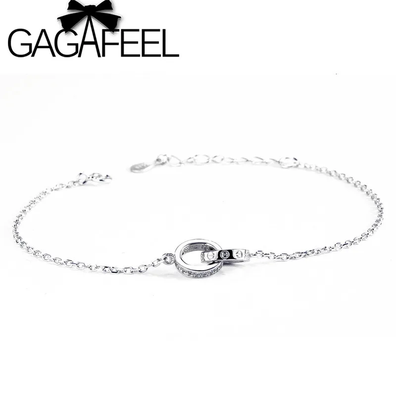 GAGAFEEL Elegant & Simplicity Thin Chain Bracelets Genuine 925 Silver Jewelry Circle Link Bracelets Bangles Birthday Gift
GAGAFEEL Elegant & Simplicity Thin Chain Bracelets Genuine 925 Silver Jewelry Circle Link Bracelets Bangles Birthday Gift