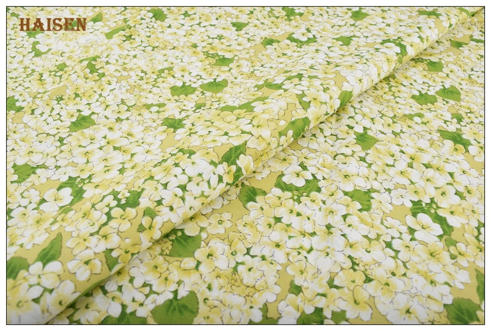 Haisen,Green Floral Series Cloth,Printed Twill Cotton Fabric For DIY Quilting&Sewing Baby&Child/Sheet,Pillow,Cushion Material Haisen,Green Floral Series Cloth,Printed Twill Cotton Fabric For DIY Quilting&Sewing Baby&Child/Sheet,Pillow,Cushion Material