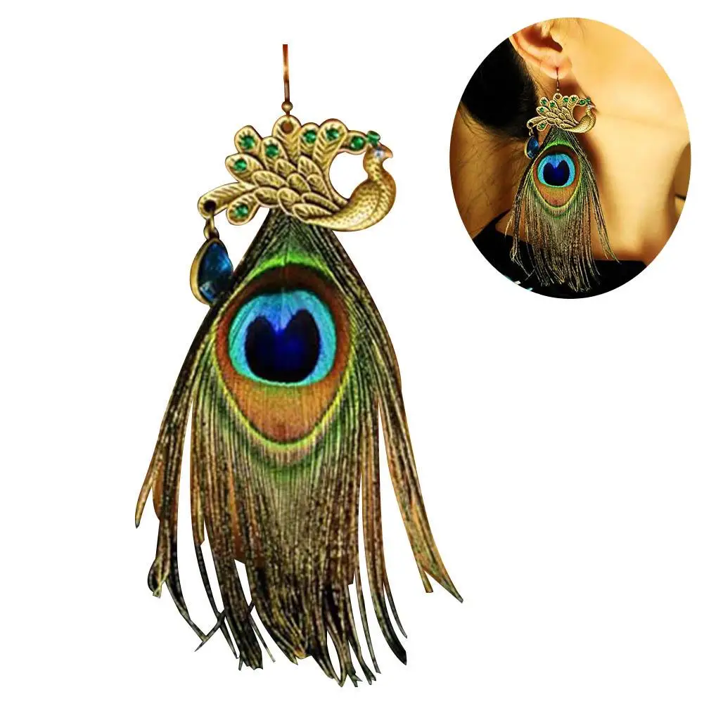 1Pc Bohemian Peacock Feather Charm Hook Earring Women Statement Jewelry Gift Earring Handmade Tassel Big Earring Dangle Bohemian
1Pc Bohemian Peacock Feather Charm Hook Earring Women Statement Jewelry Gift Earring Handmade Tassel Big Earring Dangle Bohemian