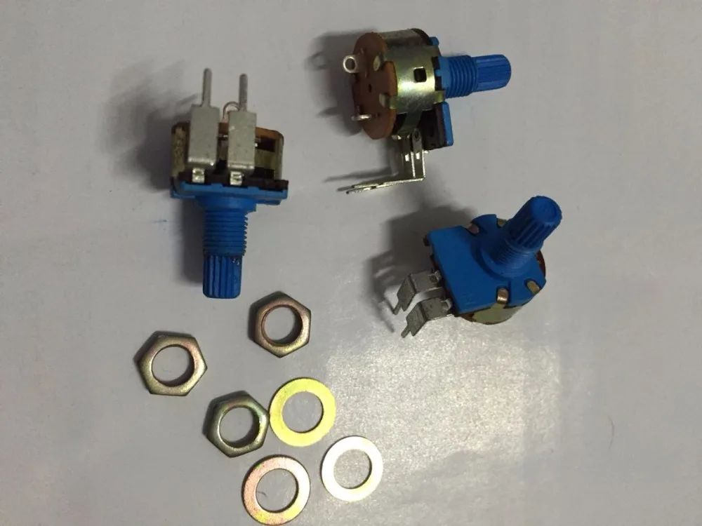 Original new 100% light-regulating potentiometer with switch 2pin bent foot configuration nut gasket B500K handle length 15MM
Original new 100% light-regulating potentiometer with switch 2pin bent foot configuration nut gasket B500K handle length 15MM
