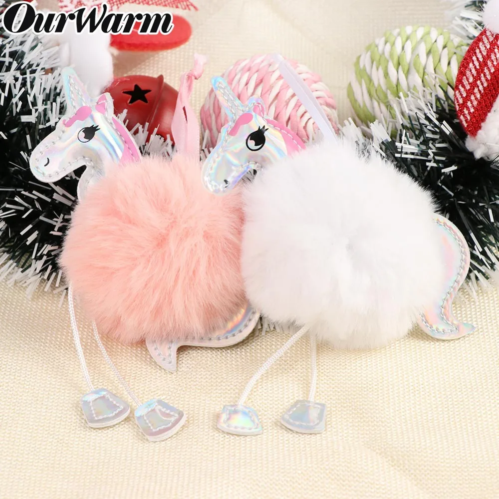 OurWarm Cute Fluffy Christmas Unicorn Ornaments Faux Rex Rabbit Fur Ball Key Chain Girl Bag Hang Christmas Tree Decorations
OurWarm Cute Fluffy Christmas Unicorn Ornaments Faux Rex Rabbit Fur Ball Key Chain Girl Bag Hang Christmas Tree Decorations