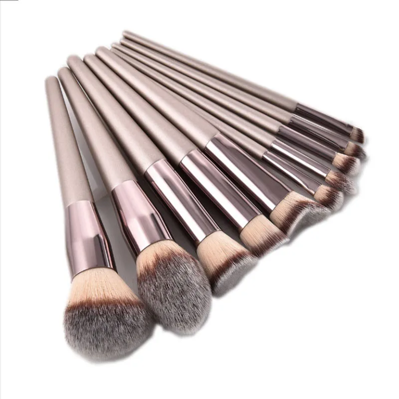 Women's Fashion Single Champagne Makeup Brushes Flame Tapered Shape Foundation Powder Natural Goat Hair With Top Quality
Women's Fashion Single Champagne Makeup Brushes Flame Tapered Shape Foundation Powder Natural Goat Hair With Top Quality