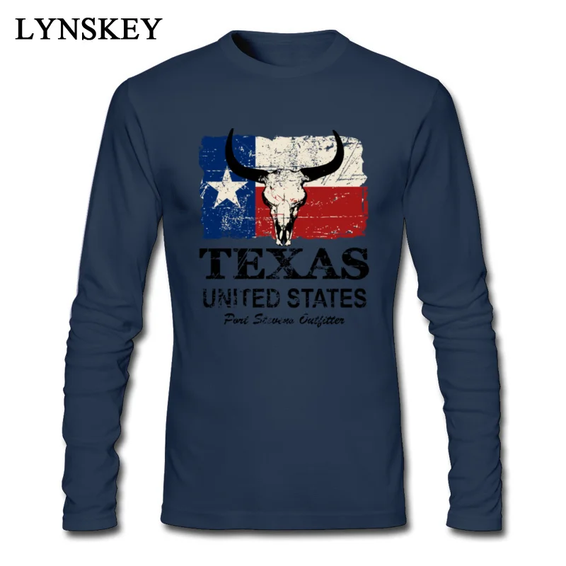 Texas Bull Flag - Vintage Look_navy