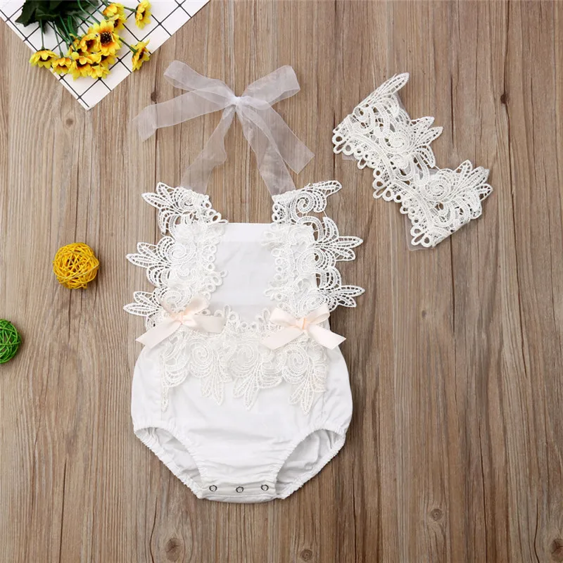 2019 Freeship Cute Baby Girl Clothes Lace Floral 2Pcs Outfits Sleeveless Halter Lace-up Backless Bow Romper Lace Headband 0-24M
2019 Freeship Cute Baby Girl Clothes Lace Floral 2Pcs Outfits Sleeveless Halter Lace-up Backless Bow Romper Lace Headband 0-24M