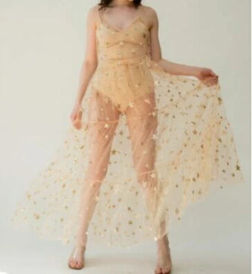 Summer Sweet Tulle Spaghetti Straps See Through Long Women Dresses Bling Tulle Mesh Dress Sundress
Summer Sweet Tulle Spaghetti Straps See Through Long Women Dresses Bling Tulle Mesh Dress Sundress