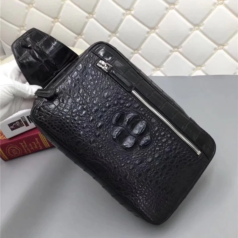 Authentic Real Alligator Head Skin Men's Small Casual Waist Packs Exotic Genuine Crocodile Leather Male Chest Bag Crossbody Bag
Authentic Real Alligator Head Skin Men's Small Casual Waist Packs Exotic Genuine Crocodile Leather Male Chest Bag Crossbody Bag