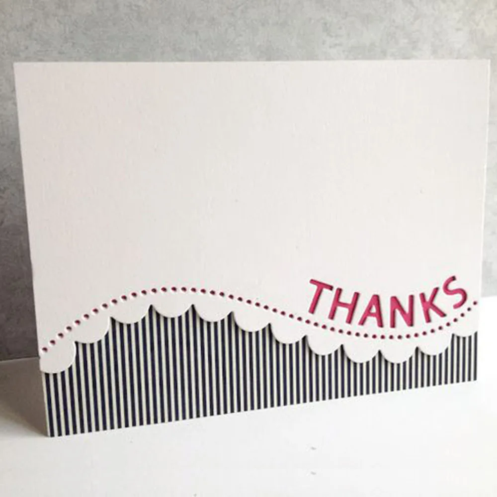 Thanks Lace Cutting Dies Stencils for Scrapbooking Photo Album Decorative Embossing Cards Making DIY Crafts Cutter Punch
Thanks Lace Cutting Dies Stencils for Scrapbooking Photo Album Decorative Embossing Cards Making DIY Crafts Cutter Punch