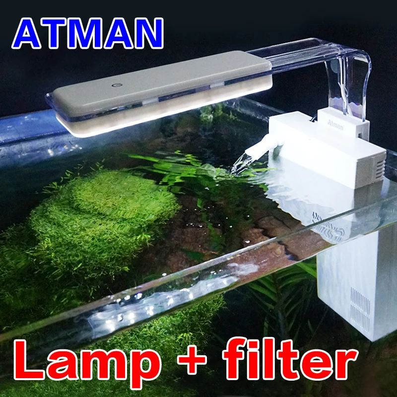 ATMAN T1 Small Fish Tank Low Water Level Back Hanging Filter+LED Lighting Clamp Function 2 in 1 Simple And Beautiful White
ATMAN T1 Small Fish Tank Low Water Level Back Hanging Filter+LED Lighting Clamp Function 2 in 1 Simple And Beautiful White