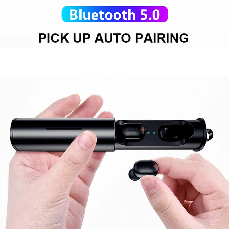 T1 Bluetooth 5.0 Stereo Earphone Bluetooth Wireless Earbuds 3D Wireless Stereo Earbuds With Mic HiFi Bass Hands free Earpiece
T1 Bluetooth 5.0 Stereo Earphone Bluetooth Wireless Earbuds 3D Wireless Stereo Earbuds With Mic HiFi Bass Hands free Earpiece