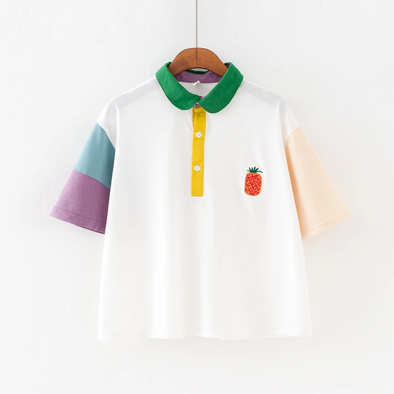 2019 Summer version of the newfun color color sleeve save pineapple loose let's short-sleeve t-shirt
2019 Summer version of the newfun color color sleeve save pineapple loose let's short-sleeve t-shirt