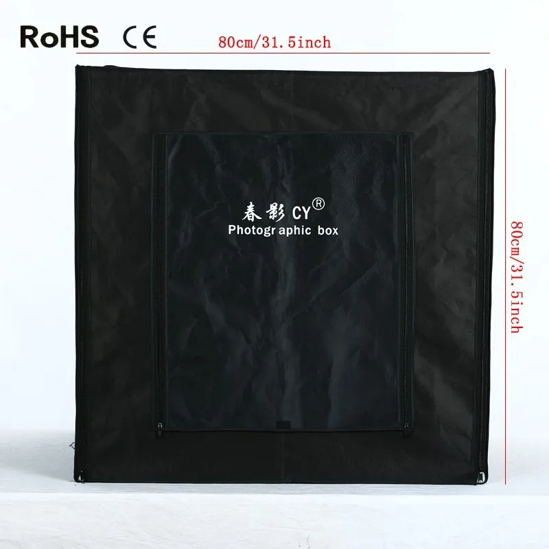 High Quality 80cm*80cm/31.5inch*31.5Inch Photo Tent Table Photography Soft Box Kit LED light Aluminium reflection fabric inside
High Quality 80cm*80cm/31.5inch*31.5Inch Photo Tent Table Photography Soft Box Kit LED light Aluminium reflection fabric inside