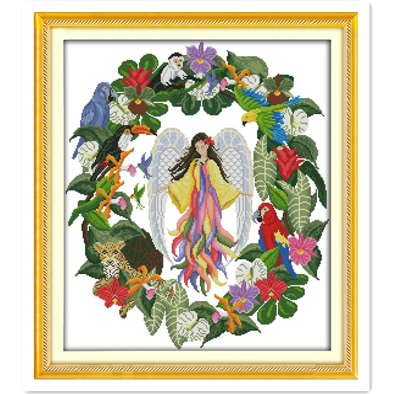 Floral Fairy DMC Cross Stitch Fabric 11CT 14CT Printed On Canvas Painting Home decoration Chinese Counted Cross Stitch Pattern
Floral Fairy DMC Cross Stitch Fabric 11CT 14CT Printed On Canvas Painting Home decoration Chinese Counted Cross Stitch Pattern