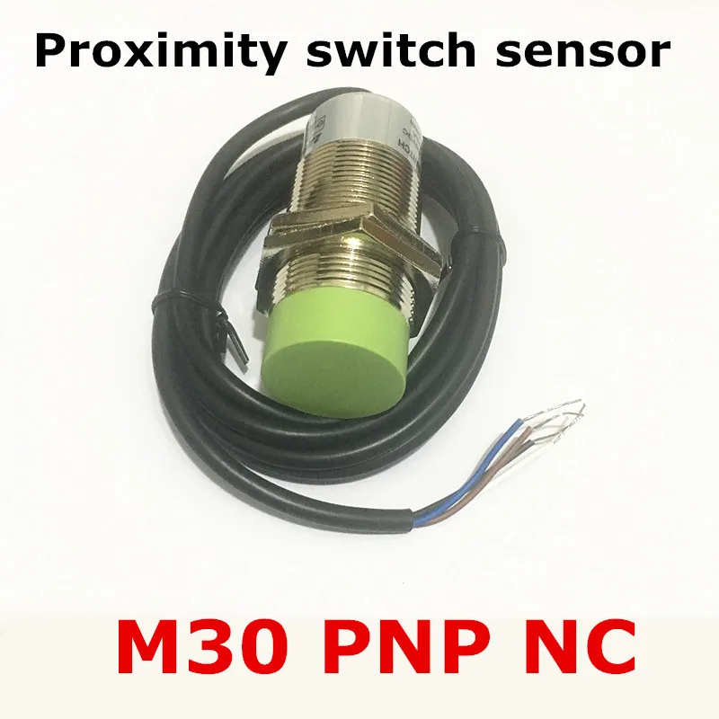 

Factory price cylinder non-flush type M30 DC 6-36V 3 wires proximity switch inductive sensor PNP NC/normally Close distance 15mm