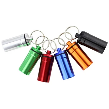 Outdoor Aluminum Alloy bottle Keychain hanging bottle Mini waterproof small pot emergency pill bottle EDC tool
Outdoor Aluminum Alloy bottle Keychain hanging bottle Mini waterproof small pot emergency pill bottle EDC tool