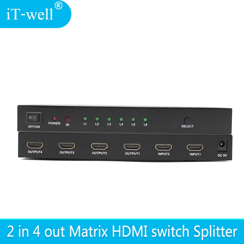 Matrix HDMI switch Splitter support 2 computers share 4 HDMI devices Supports HDMI 3D 1080p 4K x 2K
Matrix HDMI switch Splitter support 2 computers share 4 HDMI devices Supports HDMI 3D 1080p 4K x 2K