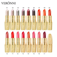 VERONNI 17 kolorów seksowna szminka nowy Glitter matowy marka Lip Stick czerwone pigmenty szminka kosmetyczne makijaż szminki odcień(China)