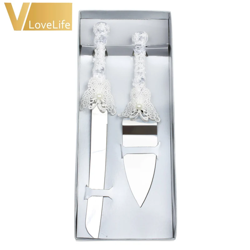 Wedding Cake Knife and Server Set Stainless Steel Knife With Lace Flowers Butterfly Gift Box Pizza Knife For Party Wedding Decor
Wedding Cake Knife and Server Set Stainless Steel Knife With Lace Flowers Butterfly Gift Box Pizza Knife For Party Wedding Decor