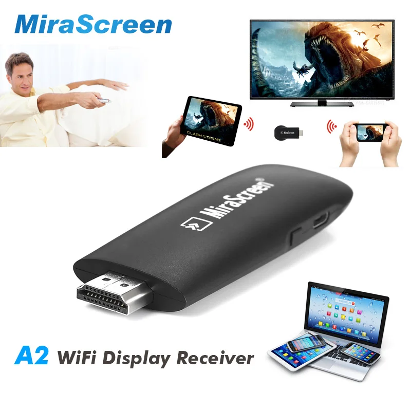 MiraScreen A2 Wireless HDMI Dongle 2.4GHz WiFi Display Receiver 1080P Media TV Stick Support Miracast Airplay DLNA Linux
MiraScreen A2 Wireless HDMI Dongle 2.4GHz WiFi Display Receiver 1080P Media TV Stick Support Miracast Airplay DLNA Linux
