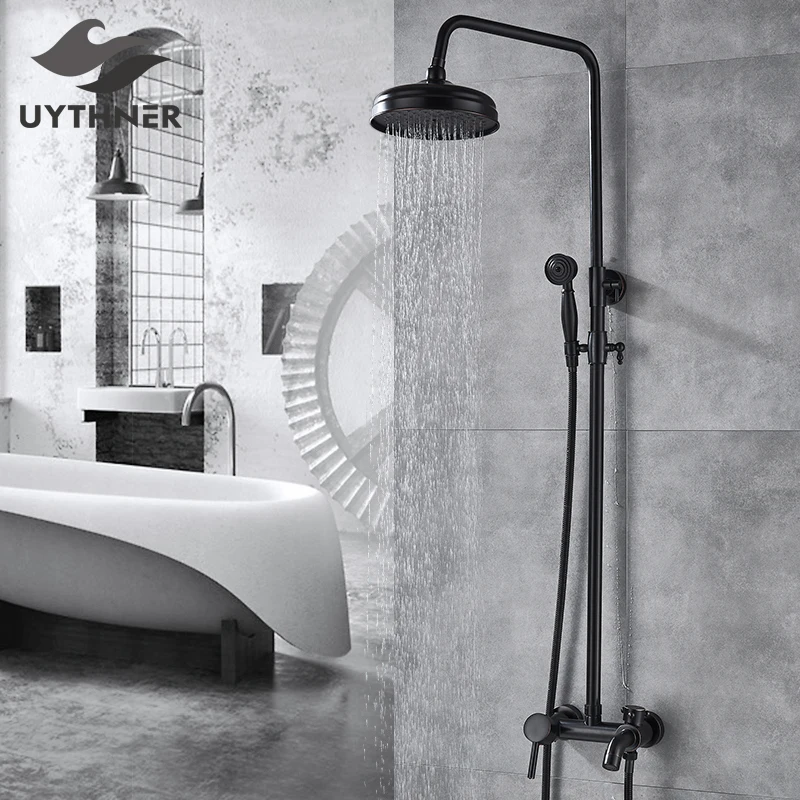 Uthyner 8 "Rain Shower Faucet Bathroom Shower Faucet Set Wall Mounted Mixer With Hand Sprayer 3-Model Switch Hot & Cold Water
Uthyner 8 "Rain Shower Faucet Bathroom Shower Faucet Set Wall Mounted Mixer With Hand Sprayer 3-Model Switch Hot & Cold Water