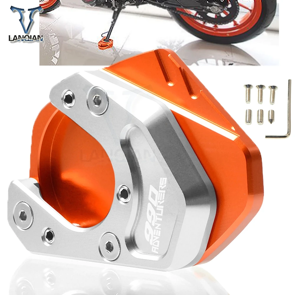 Motorcycle Accessories CNC Kickstand Foot Side Stand Support Plate Pad Enlarge Extension For KTM 990 Adventure S LOGO 2007-2008
Motorcycle Accessories CNC Kickstand Foot Side Stand Support Plate Pad Enlarge Extension For KTM 990 Adventure S LOGO 2007-2008