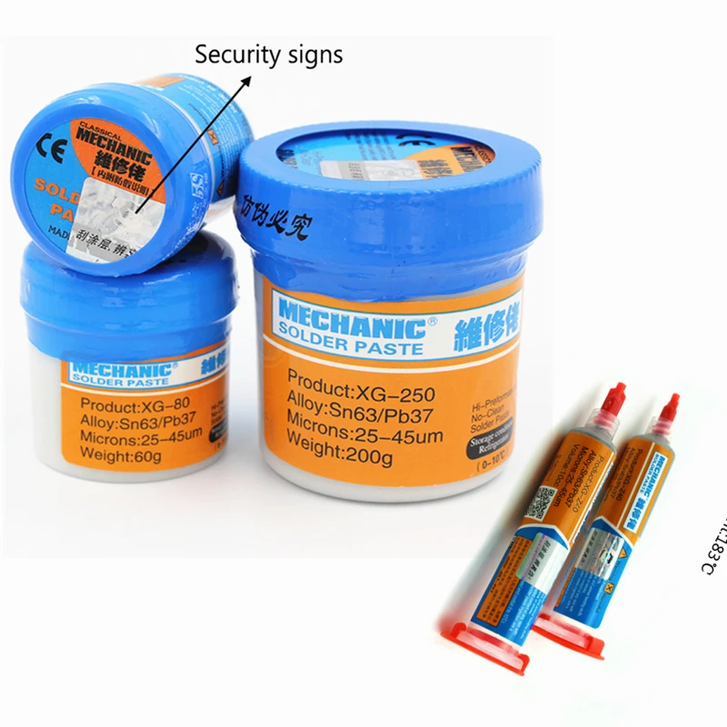 Welding Flux Solder Paste Tin Cream SMT Sn63/Pb37 XG-50 for PCB BGA SMD Electric Soldering Station for Soldering
Welding Flux Solder Paste Tin Cream SMT Sn63/Pb37 XG-50 for PCB BGA SMD Electric Soldering Station for Soldering