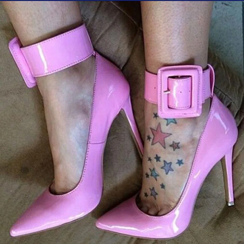 Sexy Ladies Solid Rose Pink Big Buckle Pointed toe Pumps Women Thin High Heels Shiny Leather Party Dress Pumps Shoes Women
Sexy Ladies Solid Rose Pink Big Buckle Pointed toe Pumps Women Thin High Heels Shiny Leather Party Dress Pumps Shoes Women