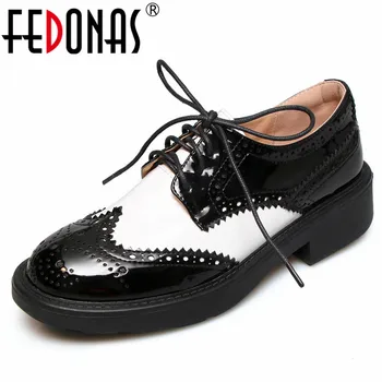 FEDONAS New Fashion Women Genuine Leather High Heels Pumps Retro Lace Up Round Toe Casual Shoes Woman Brogue Pumps New Shoes
FEDONAS New Fashion Women Genuine Leather High Heels Pumps Retro Lace Up Round Toe Casual Shoes Woman Brogue Pumps New Shoes