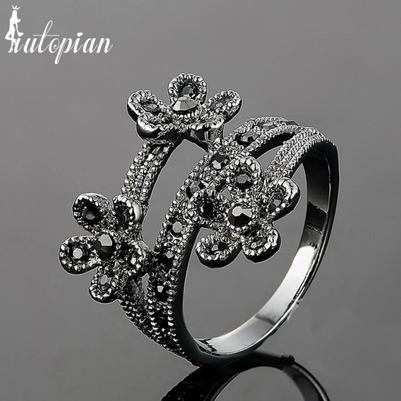 Бренд Iutopian Удивительный цветок Винтажное кольцо в стиле ретро ангелы для женщин