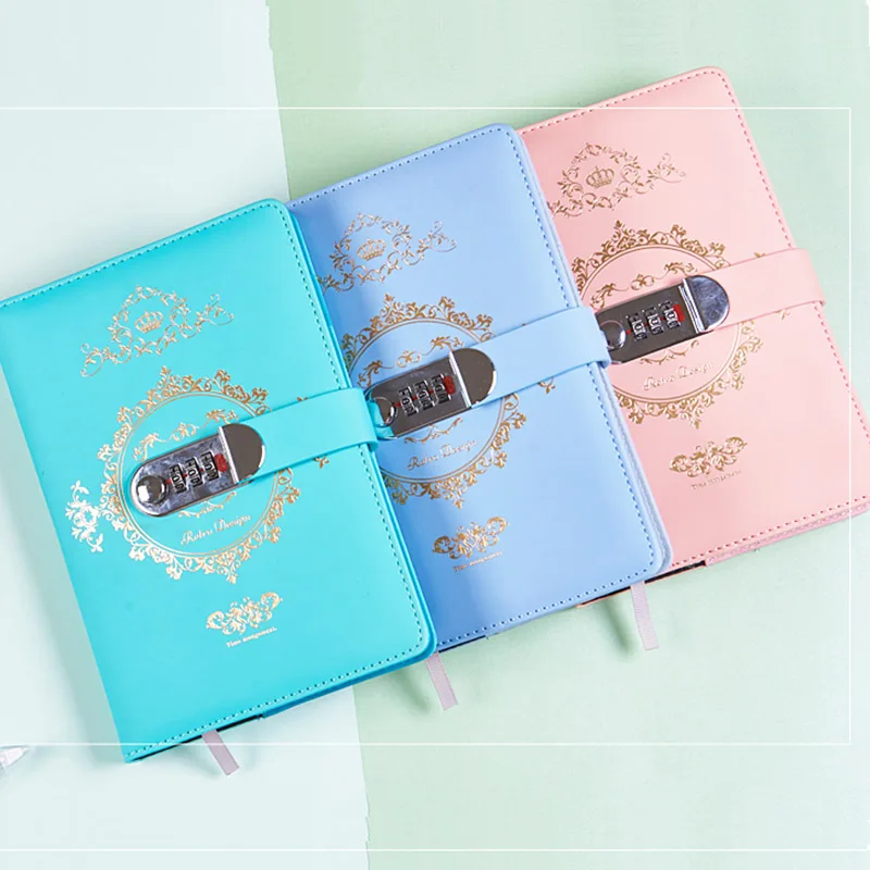 New Diary with Lock code Leather Notebook paper 140 sheets notepad note book include gift box pen Office school supplies
New Diary with Lock code Leather Notebook paper 140 sheets notepad note book include gift box pen Office school supplies