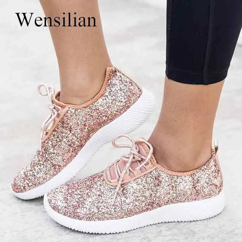 Vulcanized Shoes Woman Sneakers Trainers Sequined Glitter White Sneakers Sparkly Ladies Casual Shoes Bling flat Zapatillas Mujer
Vulcanized Shoes Woman Sneakers Trainers Sequined Glitter White Sneakers Sparkly Ladies Casual Shoes Bling flat Zapatillas Mujer